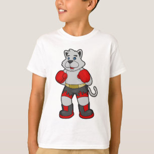 Dog als Boxer met Boxing-handschoenen T-shirt