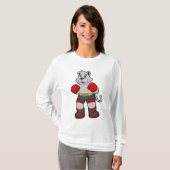 Dog als Boxer met Boxing-handschoenen T-shirt (Voorkant volledig)