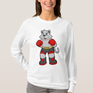 Dog als Boxer met Boxing-handschoenen T-shirt