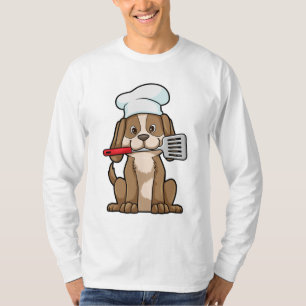 Dog als Cook met Chef's pet & Spatula T-shirt