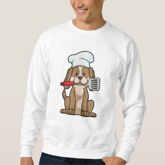 Dog als Cook met Chef's pet & Spatula Trui (Voorkant)
