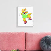 Dog als gealigneerde Skater met gealigneerde Schaa Canvas Afdruk (Insitu (Woonkamer))