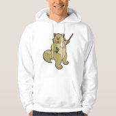 Dog als leraar met boek en wijzer hoodie (Voorkant)