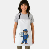 Dog als politieagent met uniform schort (Insitu)