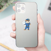 Dog als politieagent met uniform sticker (Telefoon)