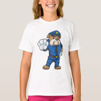 Dog als politieagent met uniform