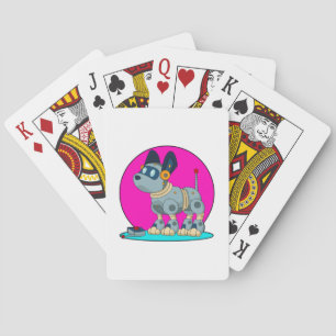Dog als Robot Pokerkaarten