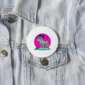 Dog als Robot Ronde Button 7,6 Cm (In situ)