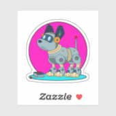 Dog als Robot Sticker (Vel)
