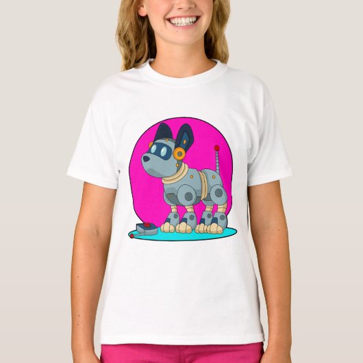 Dog als Robot T-shirt (Voorkant)