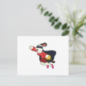 Dog als secretaris superheld briefkaart (Staand voorkant)