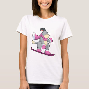 Dog als Snowboarder met Sonowboard T-shirt