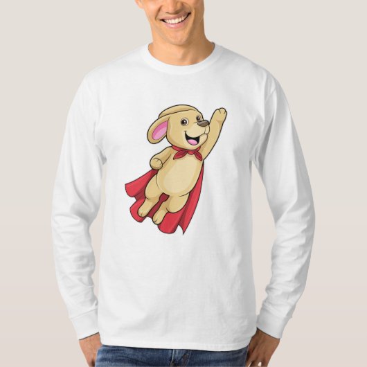 Dog als superheld met Cape T-shirt (Voorkant)