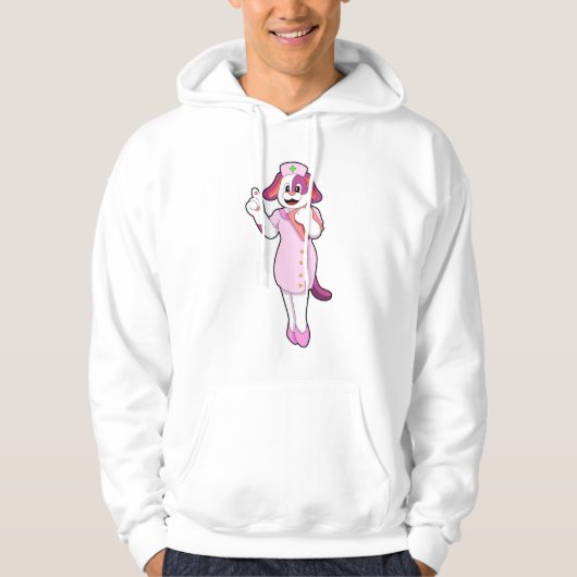 Dog als verpleegster hoodie (Voorkant)