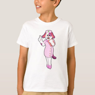 Dog als verpleegster t-shirt