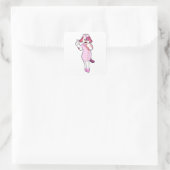 Dog als verpleegster vierkante sticker (Tas)