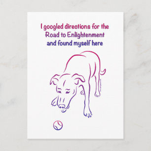 Dog and Ball - Verlichting Briefkaart