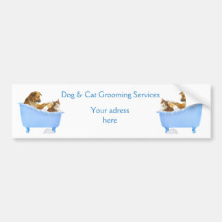 Dog and Cat Grooming Service Bumpersticker