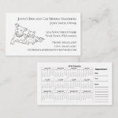 Dog and Cat Mobile Grooming 2019 Calendar Design Visitekaartje (Voorkant / Achterkant)