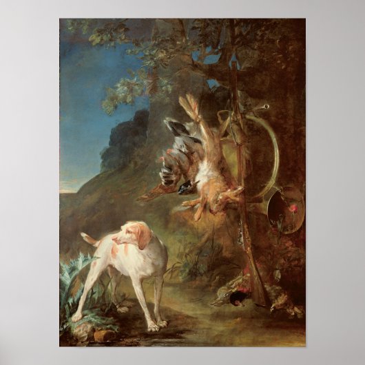 Dog and Game, 1730 Poster (Voorkant)