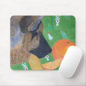 Dog and orange mouse pad muismat (Met muis)