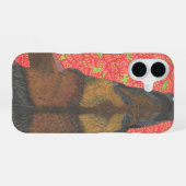 Dog and strawberry phone case iPhone 16 hoesje (Achterkant horizontaal)