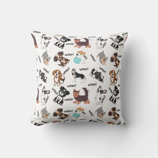 Dog and Woof  Cushion Kussen (Voorkant)