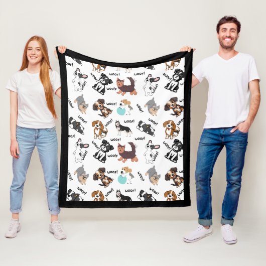 Dog and Woof   Fleece Deken (In situ)