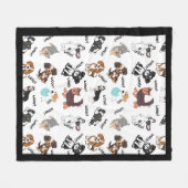 Dog and Woof   Fleece Deken (Voorkant (Horizontaal))