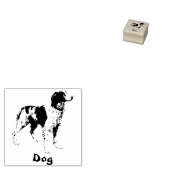 DOG ANIMAAL RUBBER STAMP RUBBERSTEMPEL (Gestempeld)