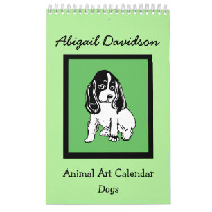 Dog Art Calendar: geïllustreerd door Abigail Davi Kalender
