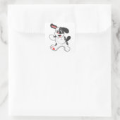 Dog as Fighter Vierkante Sticker (Tas)