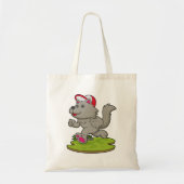 Dog as Runner with Cap Tote Bag (Voorkant)