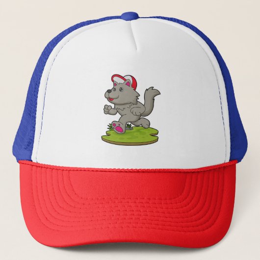 Dog as Runner with Cap Trucker Pet (Voorkant)