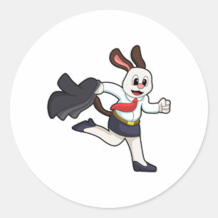 Dog as Secretary with Skirt Ronde Sticker