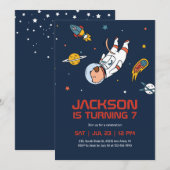 Dog Astronaut Buitenruimte Galaxy Kinderen van zat Kaart (Voorkant / Achterkant)