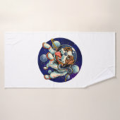 Dog Astronaut, space dog (Serviette de bain)
