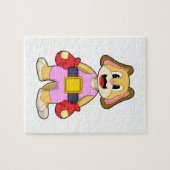 Dog at Boxing with Boxing gloves Legpuzzel (Horizontaal)