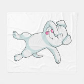 Dog at Hip Hop Dance Dab Fleece Deken (Voorkant (Horizontaal))