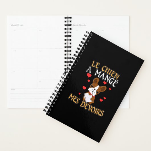 Dog Ate Mijn Homework - Frans citaat leren Planner (Display)
