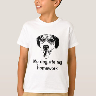 Dog ate my homework kids' T-shirt