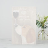 Dog Au Vin Beagle Briefpapier (Staand voorkant)