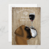 Dog Au Vin Boxer Briefkaart (Voorkant / Achterkant)