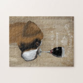 Dog Au Vin Boxer Legpuzzel (Horizontaal)