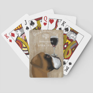 Dog Au Vin Boxer Pokerkaarten