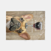 Dog Au Vin, Franse hond Fleece Deken (Voorkant (Horizontaal))