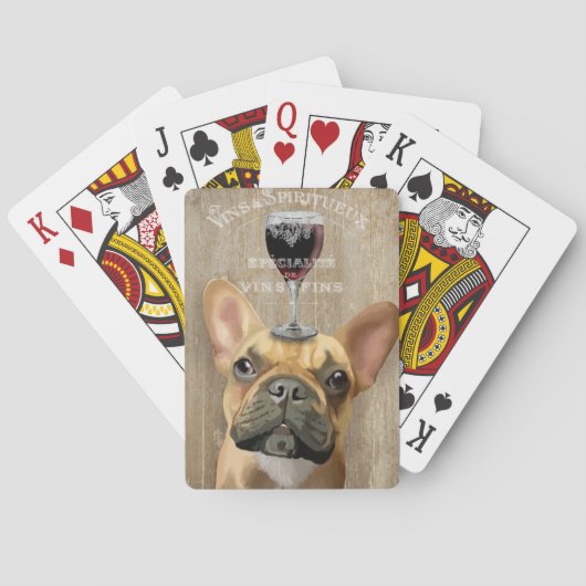 Dog Au Vin, Franse hond Pokerkaarten (Achterkant)