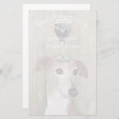 Dog Au Vin Greyhound Briefpapier (Voorkant / Achterkant)