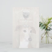 Dog Au Vin Greyhound Briefpapier (Staand voorkant)