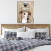 Dog Au Vin Greyhound Canvas Afdruk (Insitu (Slaapkamer))